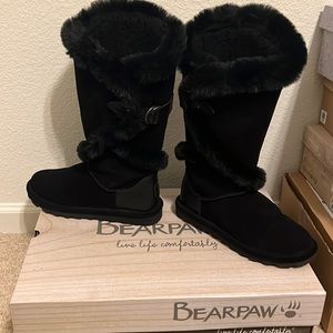 Bearpaw black knee almost knee high boots. Worn once